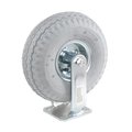 Global Industrial 10 Full Pneumatic Wheel, Rigid Plate Caster, 330 Lb. Capacity 748044